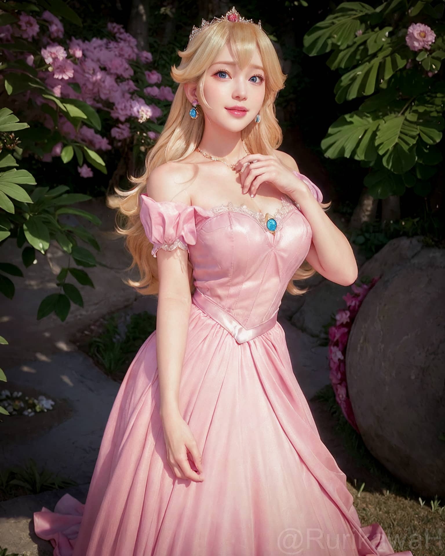 Super Mario Bros: Un Cosplay De Peach Es Ilustrado Por Una Ia De Manera Realista