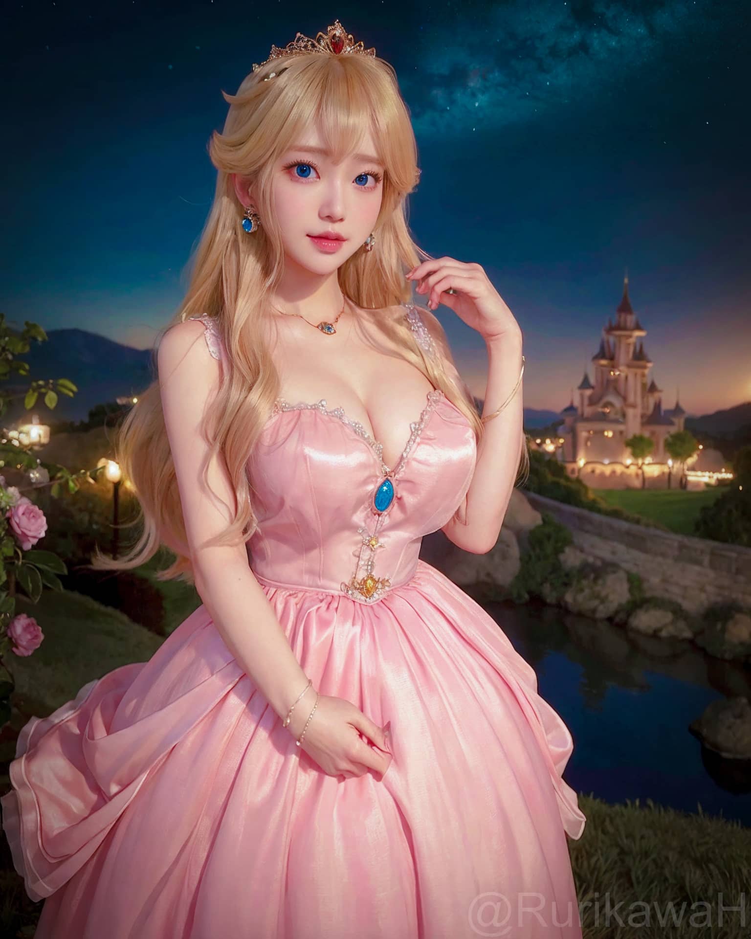 Super Mario Bros: Un Cosplay De Peach Es Ilustrado Por Una Ia De Manera Realista