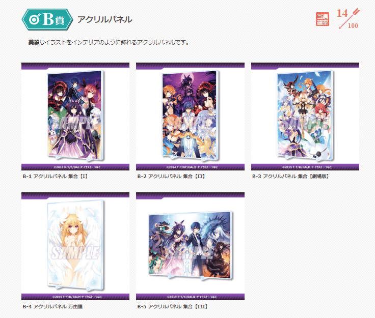 Date A Live Loteria 10 Aniversario B