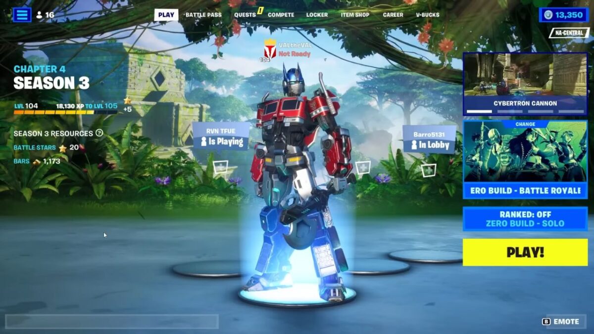 Optimus Prime En Fortnite