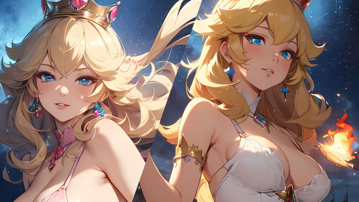 Mario Bowsette Peach Ilustraciones Encantadoras