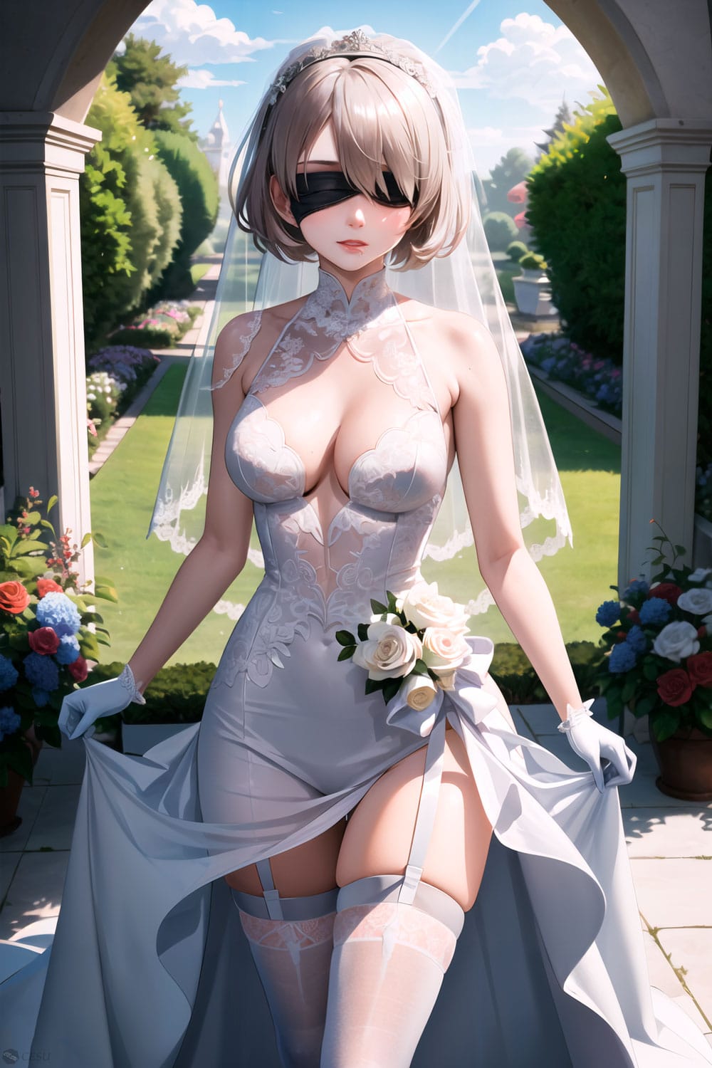 2B Nier Automata Vestido De Novia 