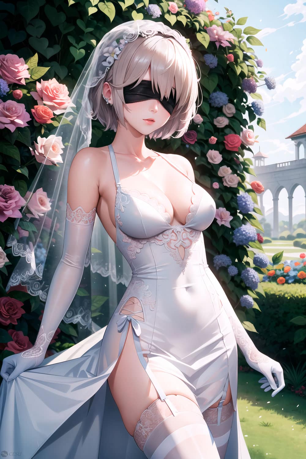 2B Nier Automata Vestido De Novia 