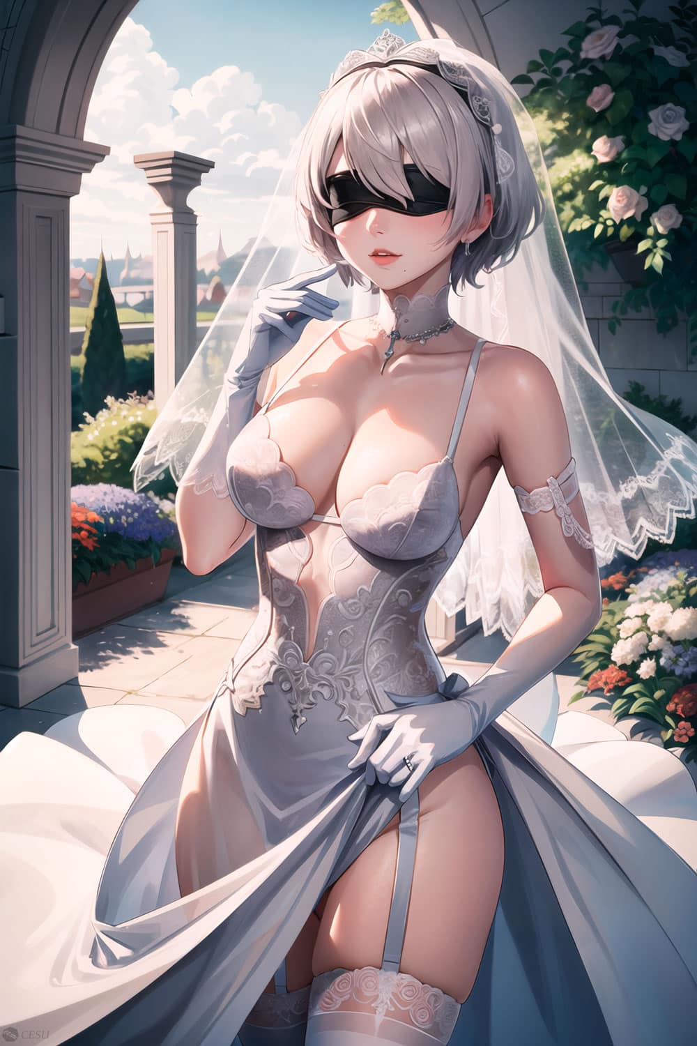 2B Nier Automata Vestido De Novia 