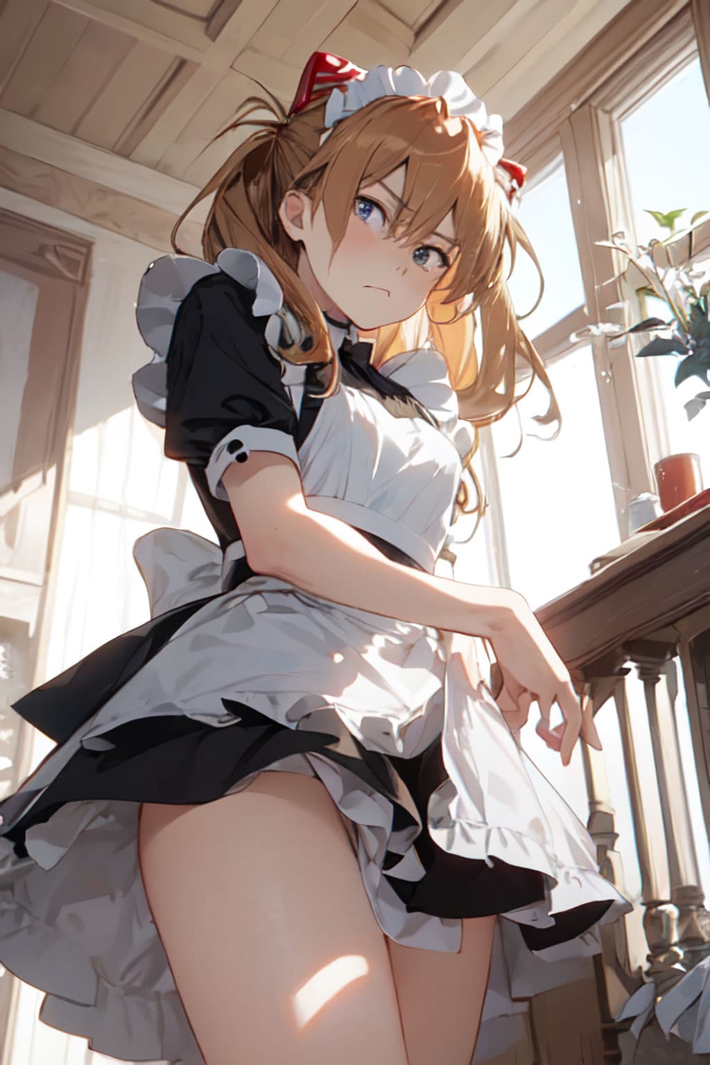 Asuka De Evangelion Se Convierte En Una Linda Maid En Ilustraciones