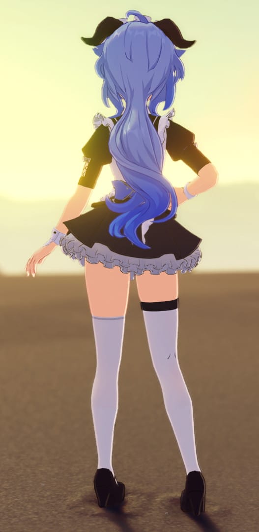 Ganyu De Genshin Impact Nos Enseña Su Vestido Estilo Maid Gracias A Increíble Mod