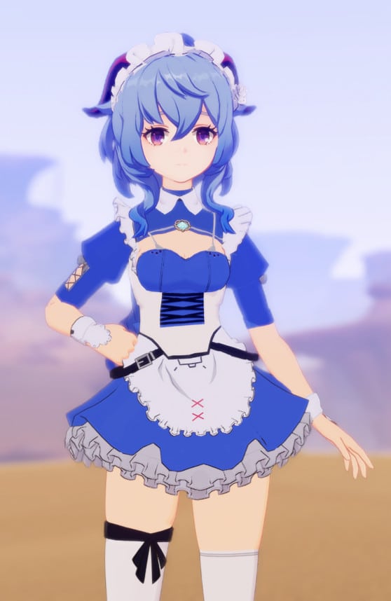 Ganyu De Genshin Impact Nos Enseña Su Vestido Estilo Maid Gracias A Increíble Mod