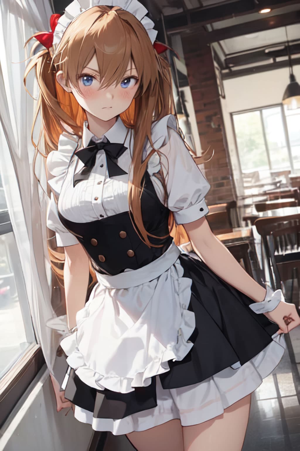 Asuka De Evangelion Se Convierte En Una Linda Maid En Ilustraciones