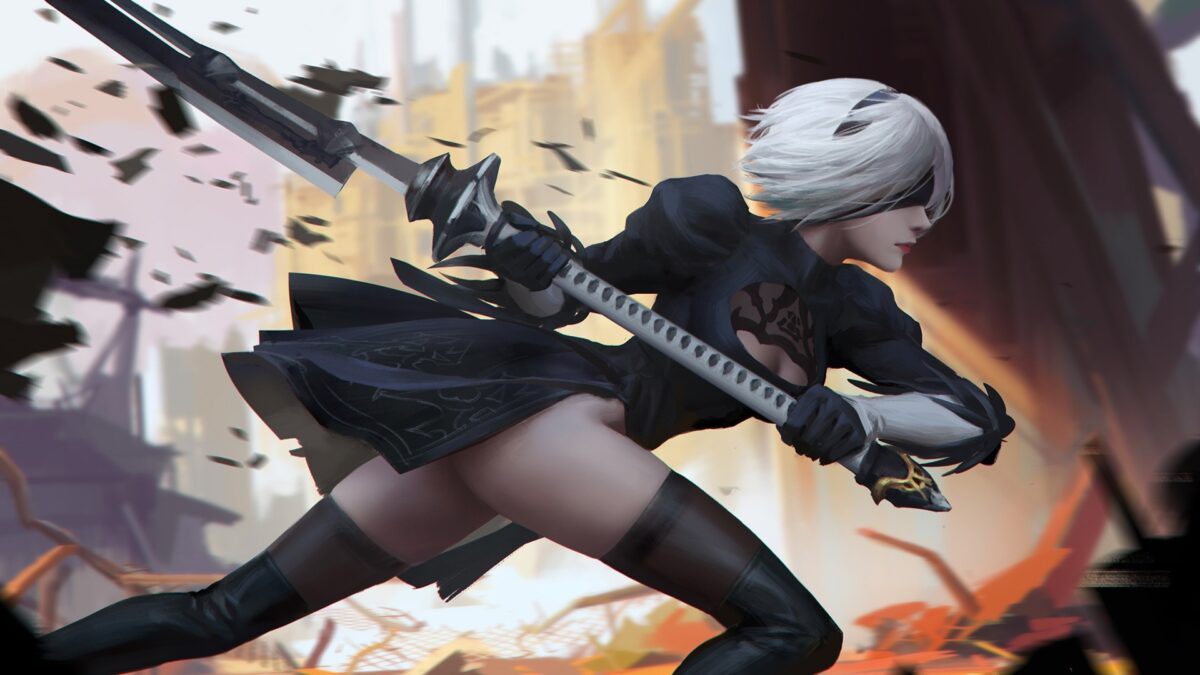 2B De Nier: Automata En Deslumbrante Ilustración