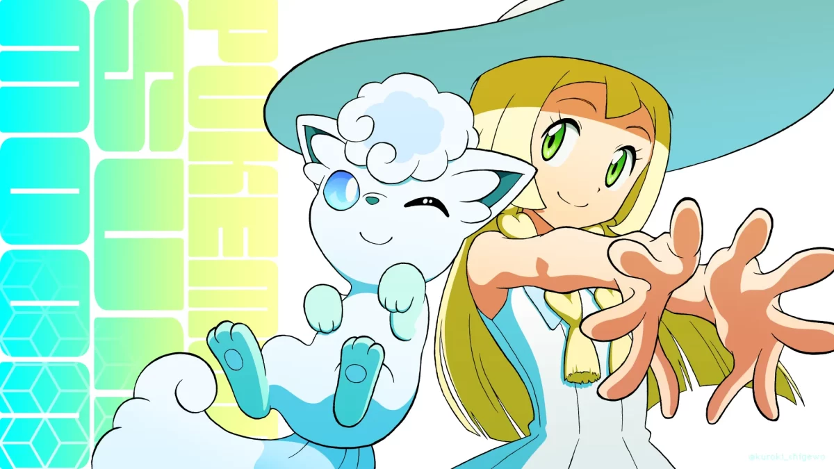 Lillie De Pokemon Con Su Vulpix