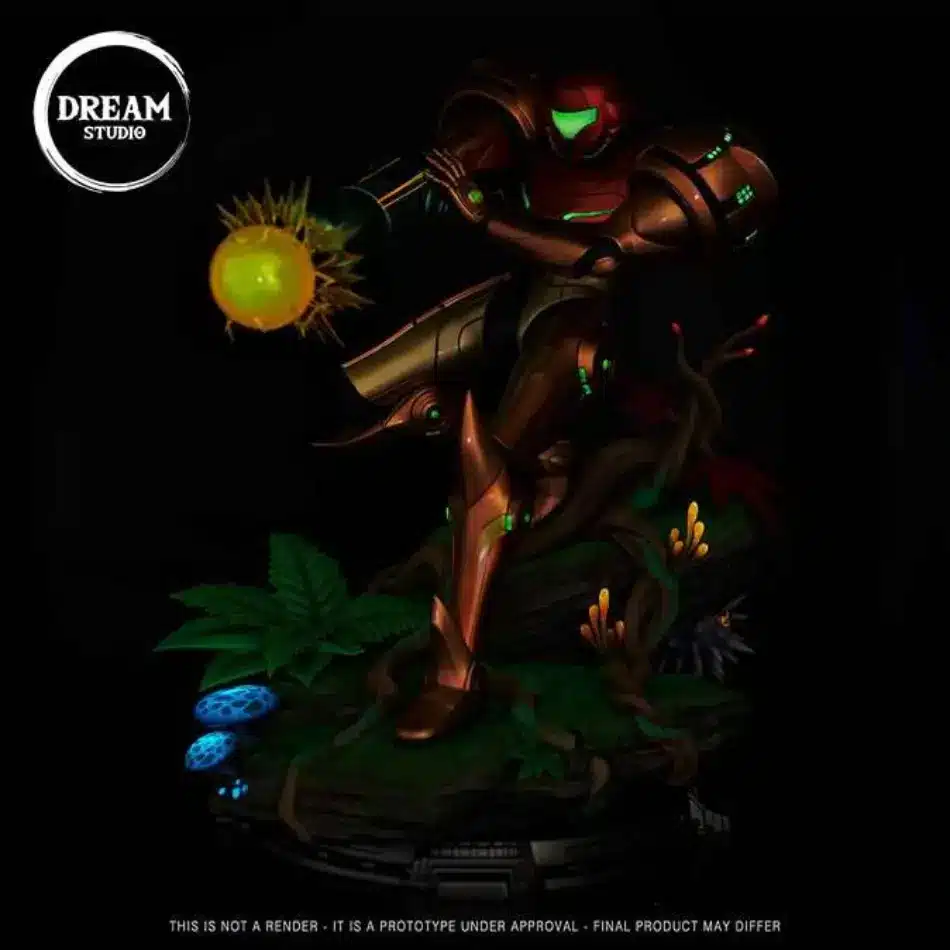 Figura De Samus Aran De Metroid Prime Brillando En La Oscuridad