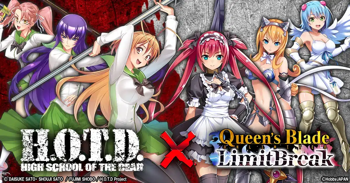 Highschool Of The Dead Y Queen'S Blade Limit Break Anuncian Épica Colaboración