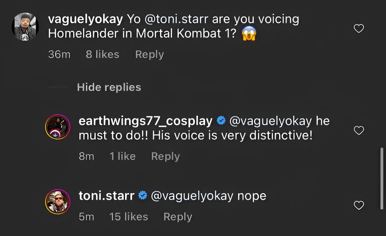 Mortal Kombat 1 Antony Starr No Regresara Como La Voz De Homelander Para El Proximo Dlc 2