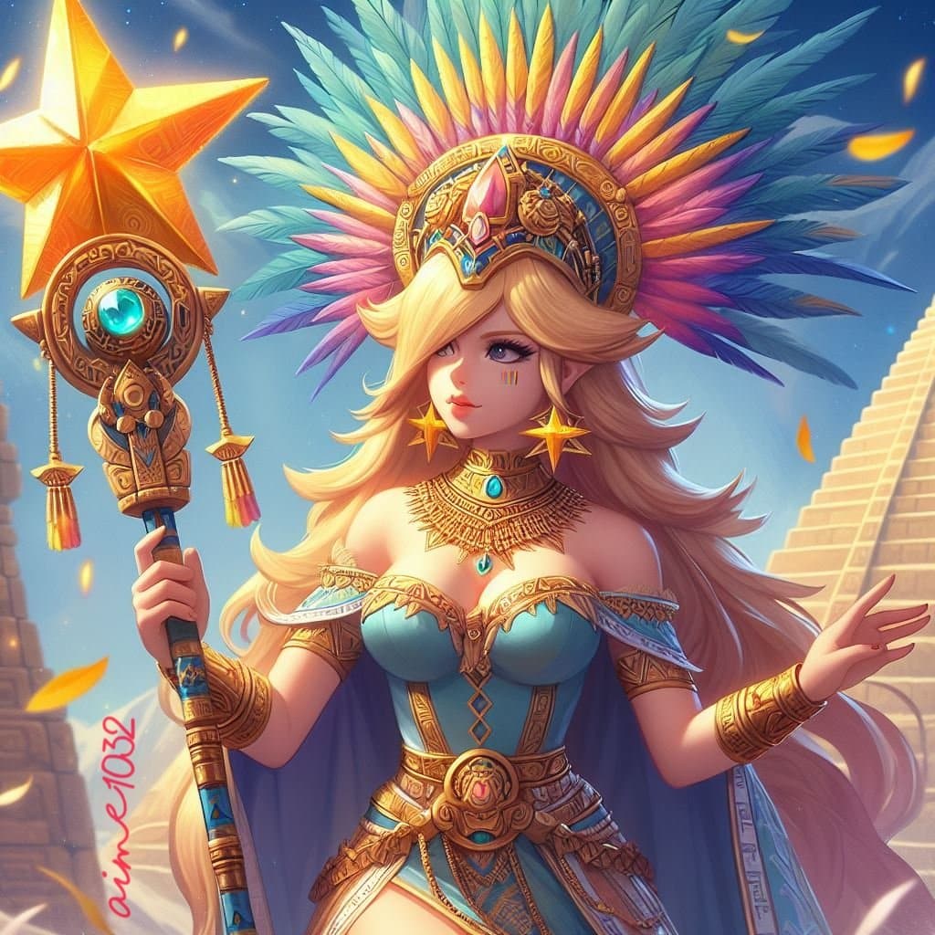 Rosalina De Super Mario Bros. Se Convierte En Una Diosa Mexicana En Fanart