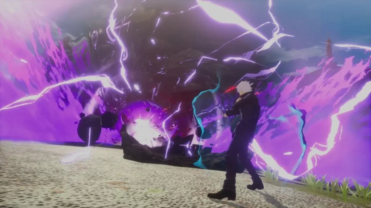 Satoru Gojo Usando &Quot;Purple&Quot; En Jujutsu Kaisen Cursed Clash