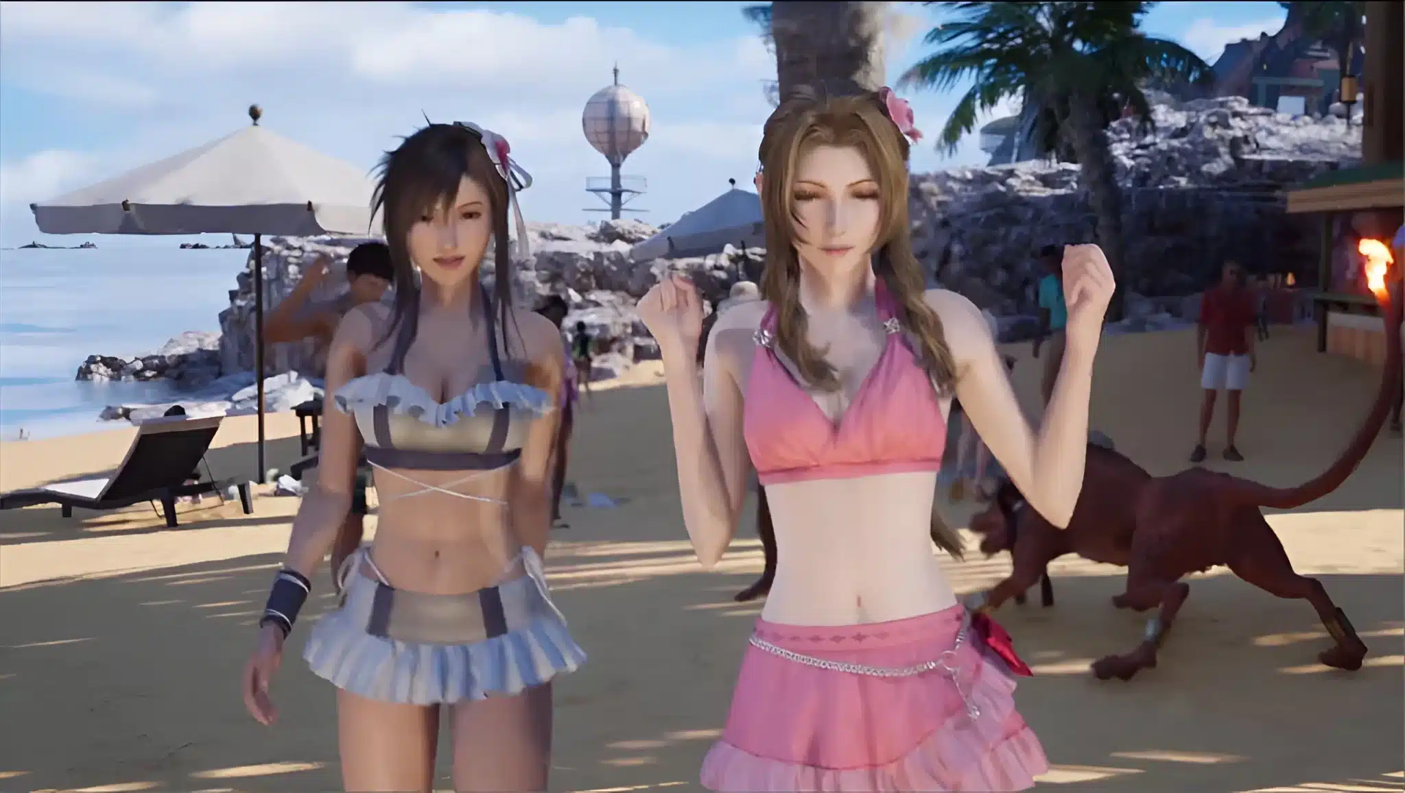 Tifa Y Aerith Deleitan En Final Fantasy Vii Rebirth Con Sus Trajes De Baño