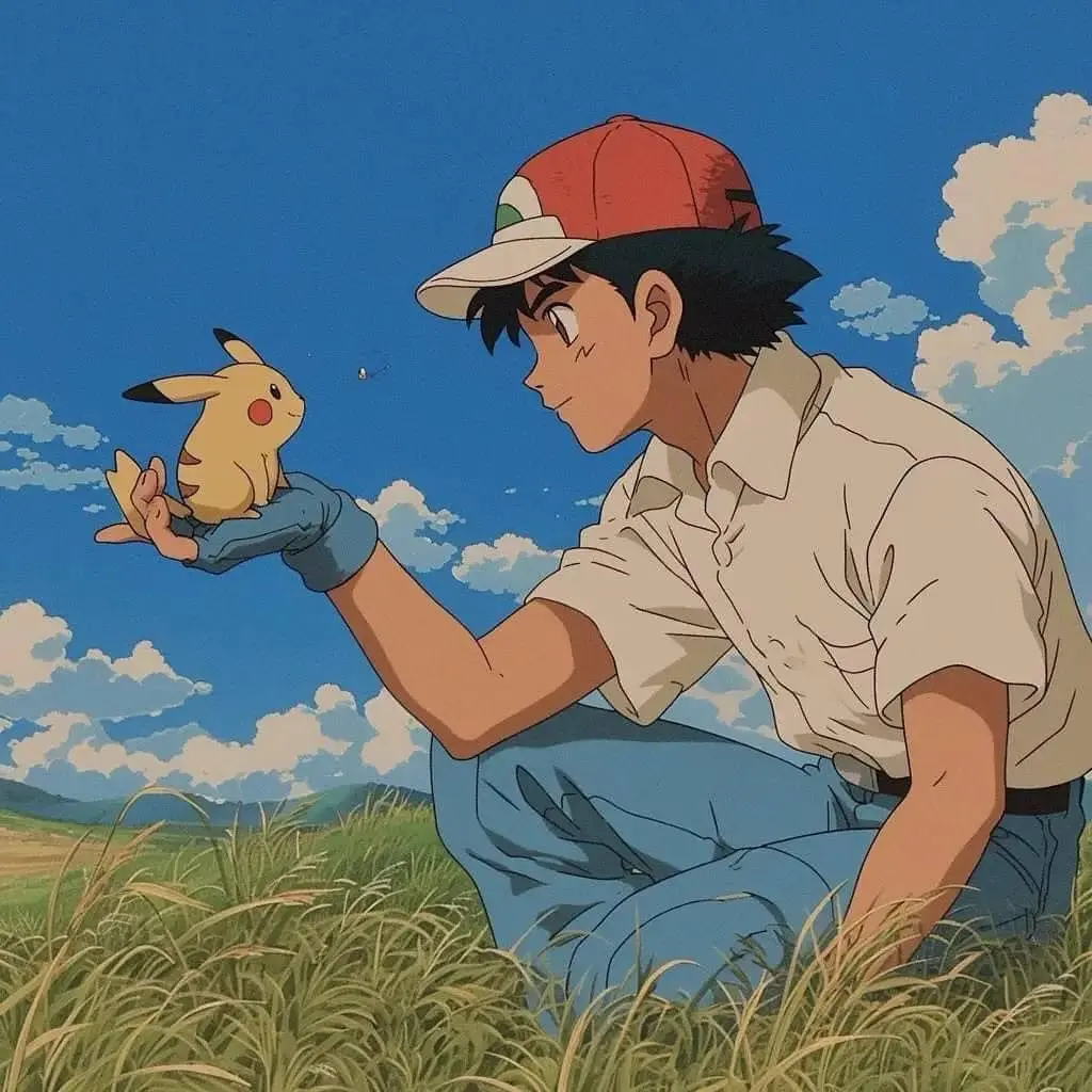 Pokemon Studio Ghibli Ash