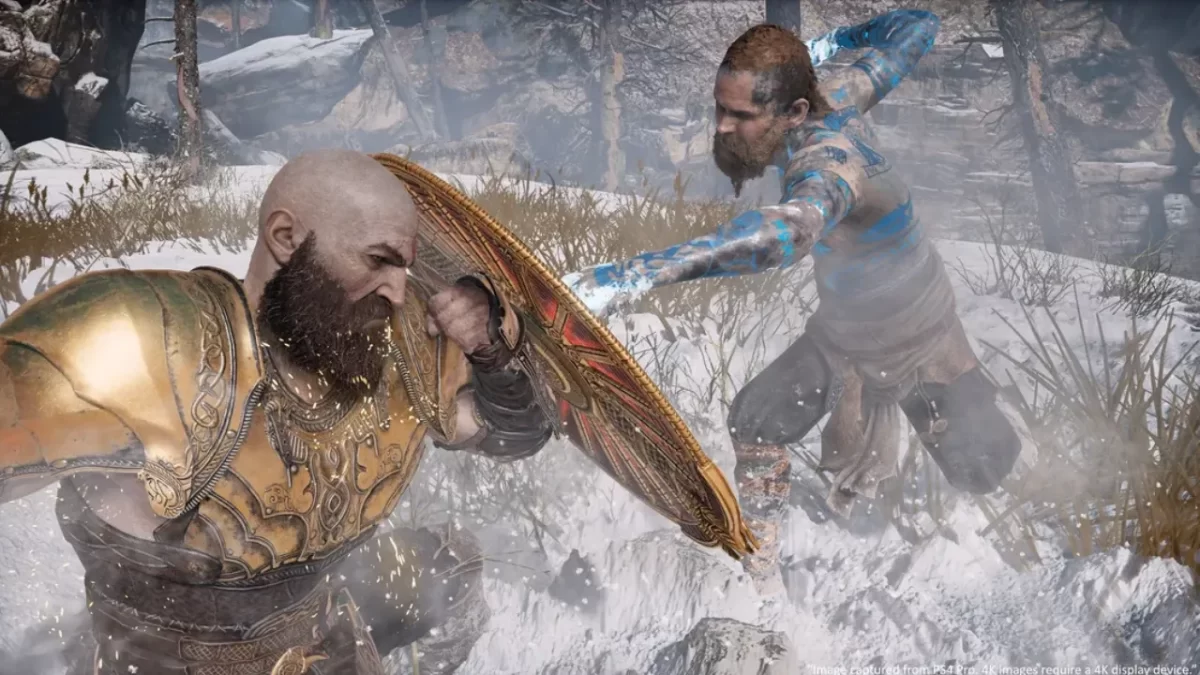 Kratos Luchando Contra Baldur