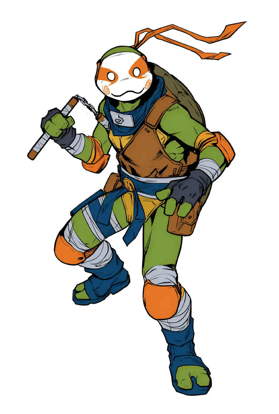 Tortugas Ninja x Naruto Michelangelo