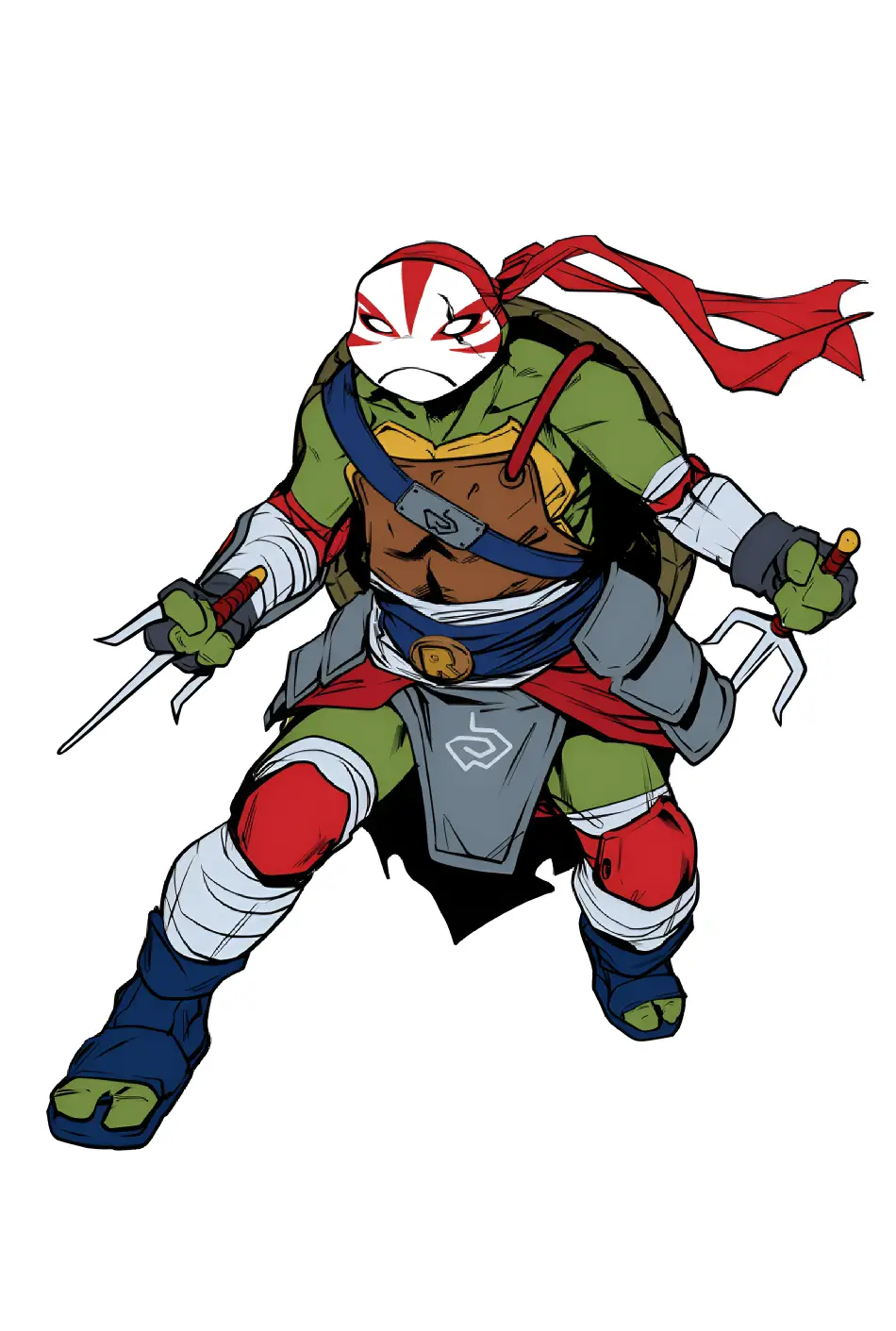 Tortugas Ninja x naruto Raphael