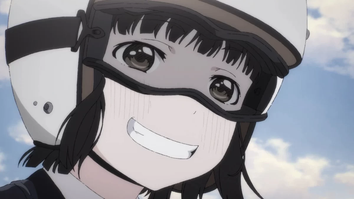 Suzuki Waifu Publicidad Super Cub Anime Chica Sonriente 1