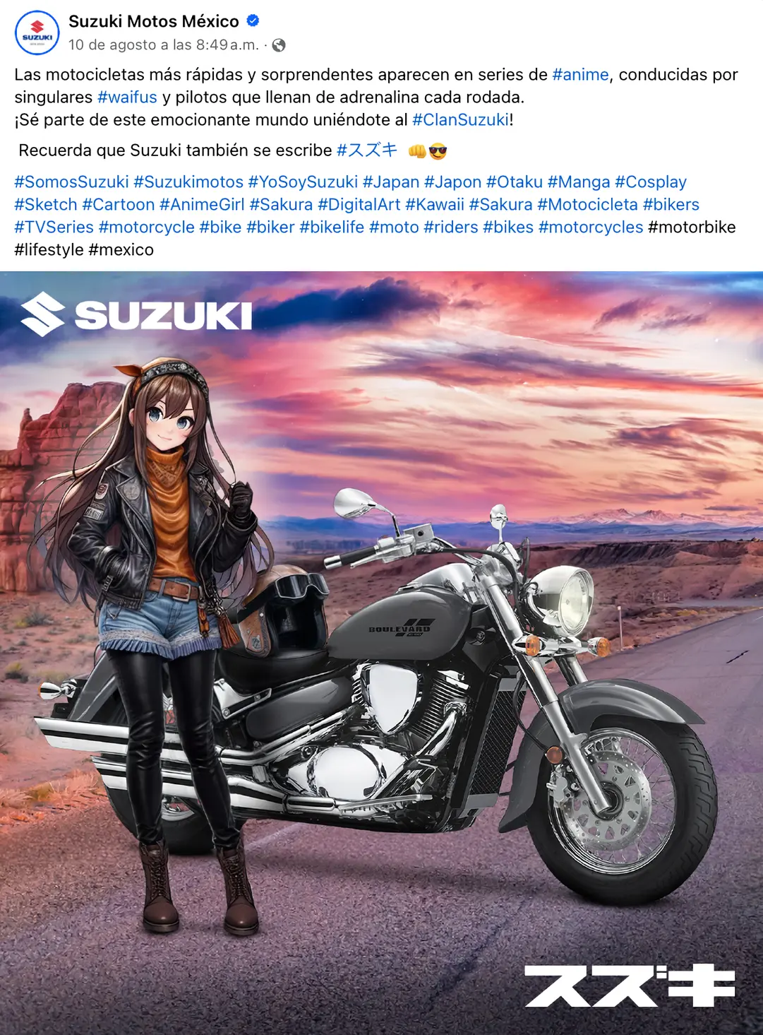 Suzuki Publicidad Motos Waifu