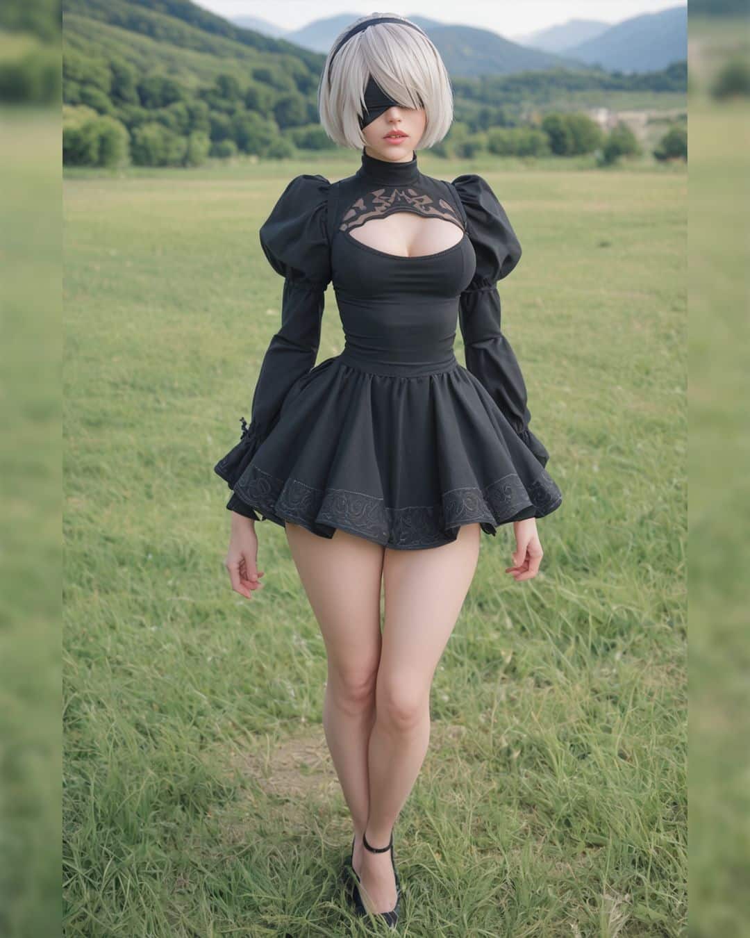 La “Waifu” 2B De Nier: Automata Deslumbra Con Su Belleza En Ilustraciones Realistas