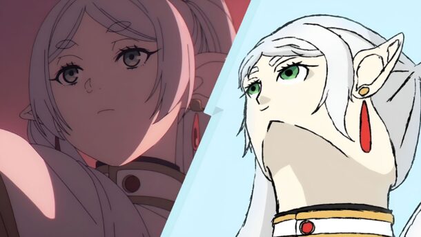 Lo hicieron canon! Madhouse anima el meme viral de Frieren mirando hacia arriba